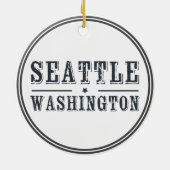 Seattle Washington Keramik Ornament (Hinten)