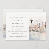 Seattle Washington Landscape Rehearsal Dinner Einladung (Vorne/Hinten)