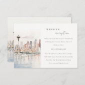 Seattle Washington Landscape Wedding Reception Begleitkarte (Vorne/Hinten)