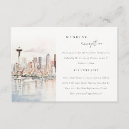 Seattle Washington Landscape Wedding Reception Begleitkarte