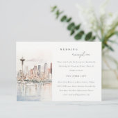 Seattle Washington Landscape Wedding Reception Begleitkarte (Stehend Vorderseite)