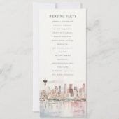 Seattle Washington Landschaft Hochzeitsprogramm Einladung (Rückseite)