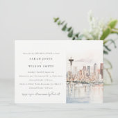 Seattle Washington Landschaft Probeessen Einladung (Stehend Vorderseite)