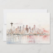 Seattle Washington Landschaft Probeessen Einladung (Rückseite)