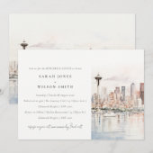 Seattle Washington Landschaft Probeessen Einladung (Vorne/Hinten)