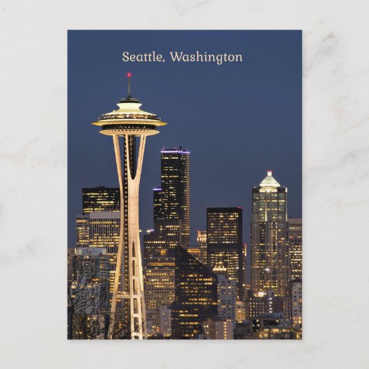Seattle, Washington, landschaftliche Sicht Postkarte (Vorderseite)