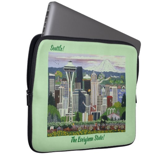Seattle Washington Laptopschutzhülle (Vorne Rechts)