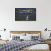 Seattle, Washington - Moonlit View of Mt. Leinwanddruck (Insitu (Schlafzimmer))