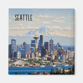 Seattle Washington Mt Rainier Magnet (Vorne)