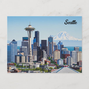 Seattle Washington Mt Rainier Postkarte