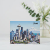 Seattle Washington Mt Rainier Postkarte (Stehend Vorderseite)