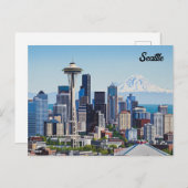 Seattle Washington Mt Rainier Postkarte (Vorne/Hinten)
