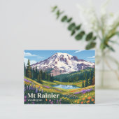 Seattle Washington Mt Rainier USA Postkarte (Stehend Vorderseite)