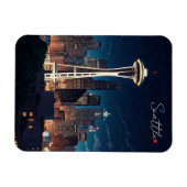 Seattle Washington Night Magnet (Horizontal)