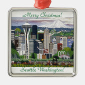 Seattle Washington Ornament Aus Metall (Vorne)