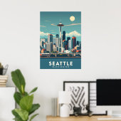 Seattle Washington Poster (Heimbüro)