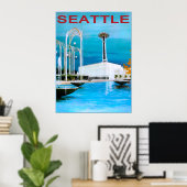 Seattle Washington Poster (Heimbüro)