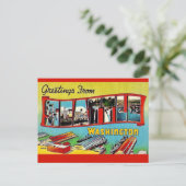 Seattle Washington Postkarte (Stehend Vorderseite)
