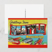Seattle Washington Postkarte (Vorne/Hinten)