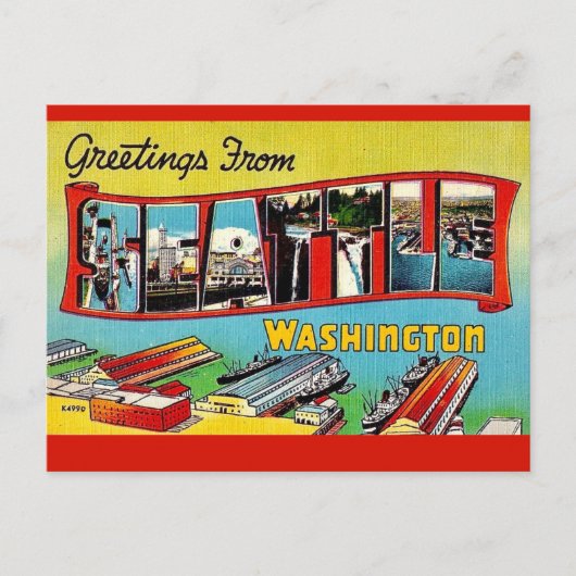 Seattle Washington Postkarte (Vorderseite)