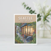 Seattle Washington Postkarte (Stehend Vorderseite)