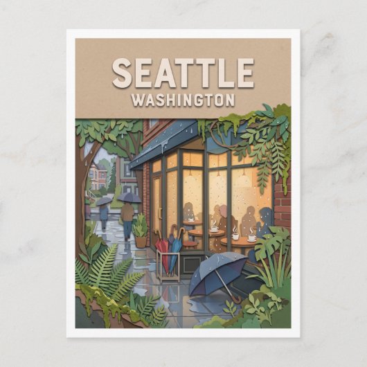 Seattle Washington Postkarte (Vorderseite)