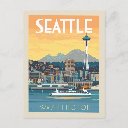 Seattle, Washington Postkarte (Vorderseite)