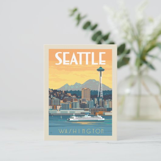 Seattle, Washington Postkarte (Stehend Vorderseite)