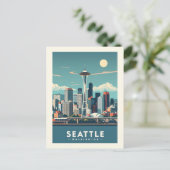 Seattle Washington Postkarte (Stehend Vorderseite)