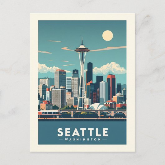 Seattle Washington Postkarte (Vorderseite)