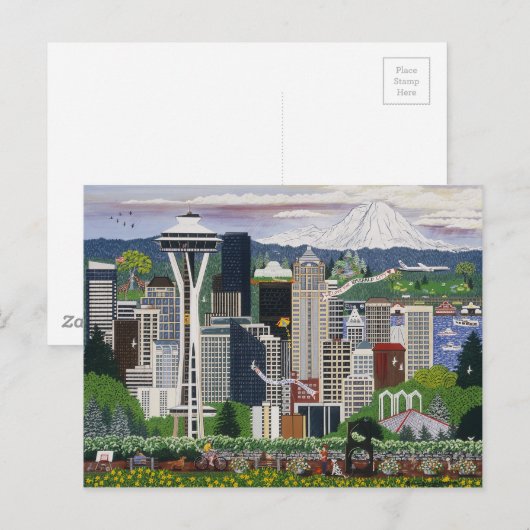 Seattle Washington Postkarte (Vorne/Hinten)