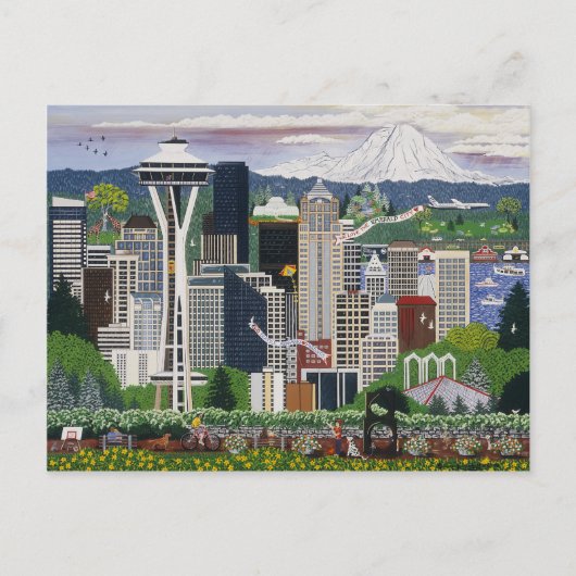Seattle Washington Postkarte (Vorderseite)