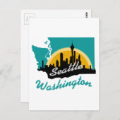 Seattle Washington Postkarte (Vorne/Hinten)