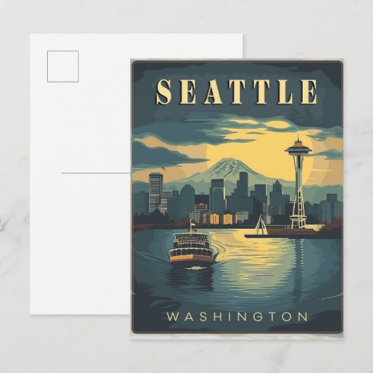 Seattle, Washington Postkarte (Vorne/Hinten)