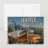 Seattle Washington Postkarte (Vorne/Hinten)