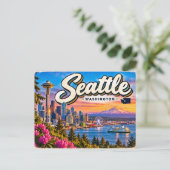 Seattle Washington Postkarte (Stehend Vorderseite)