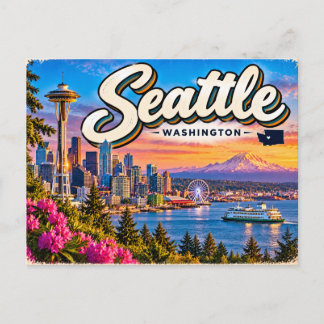Seattle Washington Postkarte