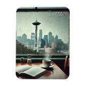 Seattle Washington Rain Liebe Coffee Magnet (Vertikal)