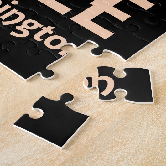 Seattle Washington Retro Travel Poster Puzzle (Seite)