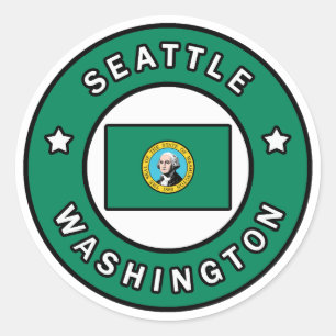 Seattle Washington Runder Aufkleber