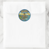 Seattle Washington Runder Aufkleber (Tasche)
