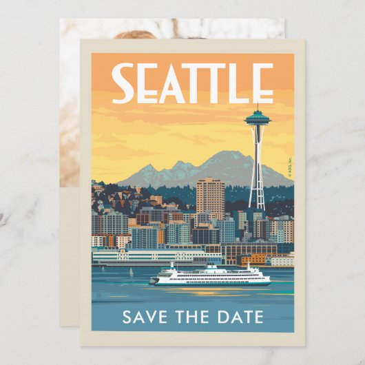 Seattle, Washington | Save The Date (Vorne/Hinten)