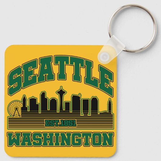 Seattle, Washington Schlüsselanhänger (Rückseite)