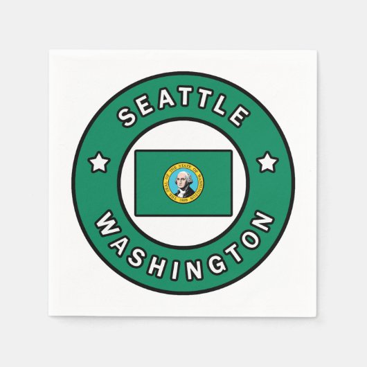 Seattle Washington Serviette (Vorderseite)