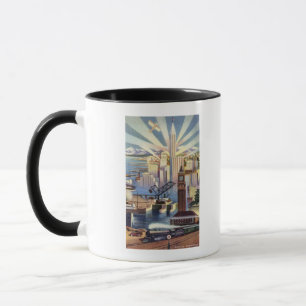 Seattle, Washington - Sicht auf die Innenstadt Tasse