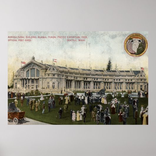 Seattle, Washington - Sicht auf die Landwirtschaft Poster (Vorne)