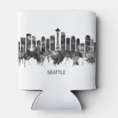 Seattle Washington Skyline BW Dosenkühler (Rückseite)
