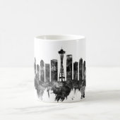 Seattle Washington Skyline BW Kaffeetasse (Mittel)