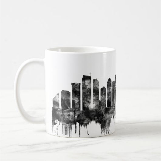 Seattle Washington Skyline BW Kaffeetasse (Links)