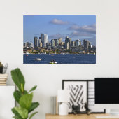 Seattle Washington Skyline by Lake Gewerkschaft Po Poster (Heimbüro)